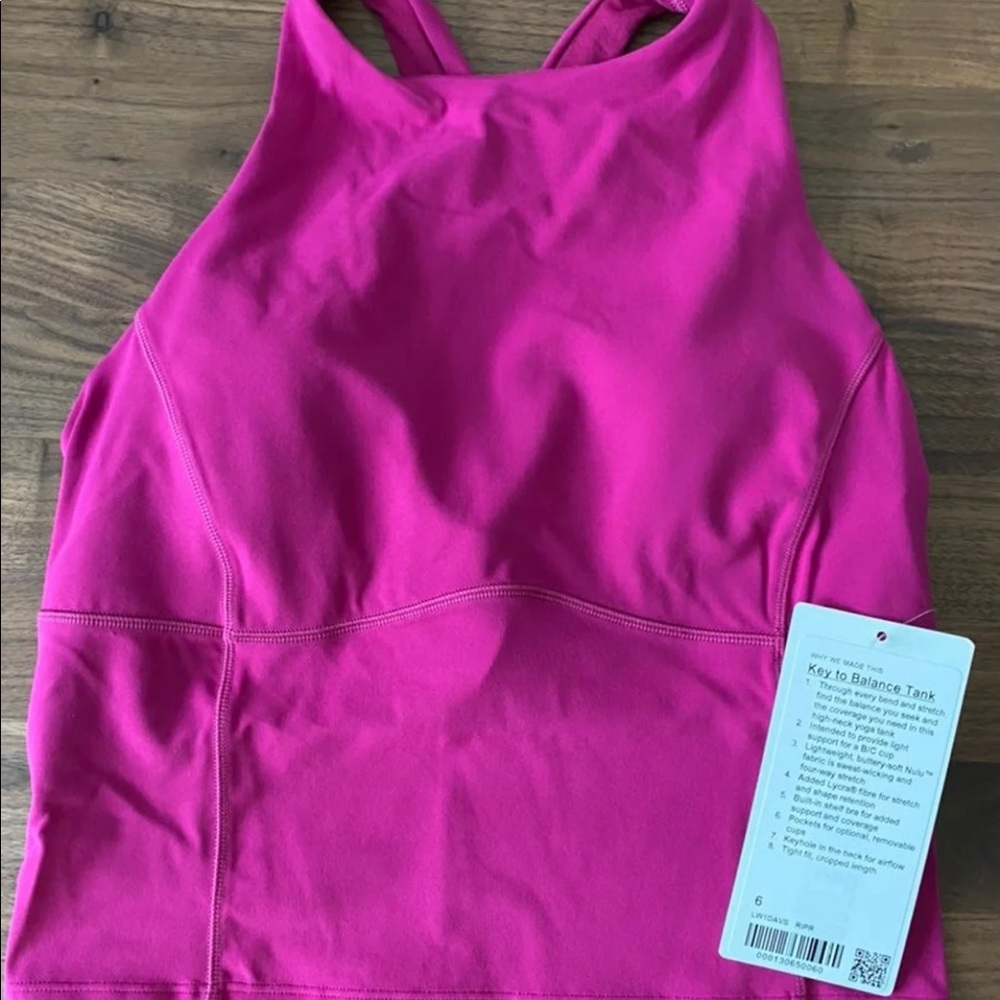 Key To Balance Tank in Ripened Raspberry, size 6